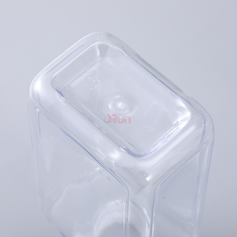 These lightweight PET jars for home serve as a convenient square plastic bottles choice with an easy-grip twist lid and Food grade induction liners.